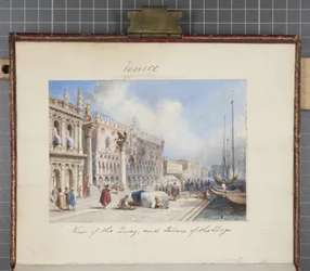 Venetië, geplakt in Thomas Moodys Journal of a tour through Switzerland and Italy, 1822