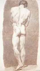 Studie van een mannelijk naakt, van achteren gezien, 1774