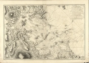 Bijzondere kaart van de haven van Boston met sondes, zandbanken, rotsen en andere nuttige richtingen voor de navigatie