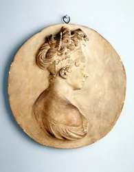 Cirkelvormig Reliëf van Madame Recamier