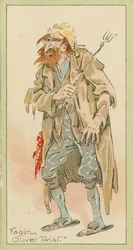 Fagin, Oliver Twist (kleurenlitho)