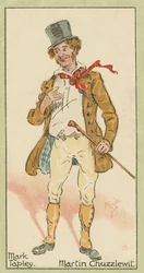 Mark Tapley, Martin Chuzzlewit (kleurenlitho)