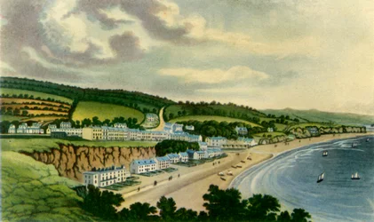 Uitzicht op Dawlish vanaf de West Cliff