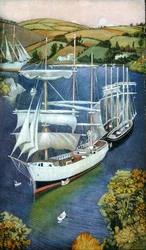 Brikken op de Fowey-estuarium, ca. 1929