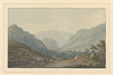 Uitzicht op de Weg van Ambleside naar Keswick vanaf de 6 mijl Steen