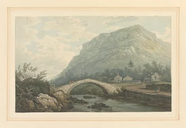 Uitzicht op de brug en het dorp Rydal