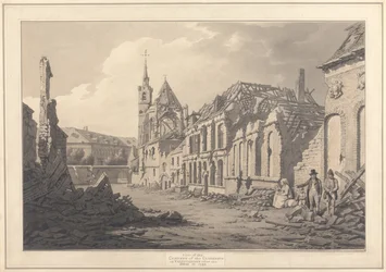Uitzicht op het Klooster van de Clarissen in Valenciennes na het Beleg