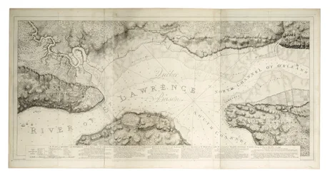 Een plan van Quebec en omgeving met zijn verdedigingswerken