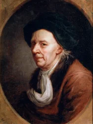 Portret van de wiskundige Leonhard Euler, 1707-1783, Duitse schilderij uit de 18e eeuw