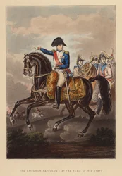 Keizer Napoleon I aan het hoofd van zijn staf
