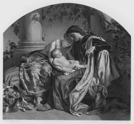 De Eerstgeborene, uit het schilderij in de Koninklijke Collectie