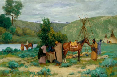 Kamp opzetten, Little Big Horn, Montana