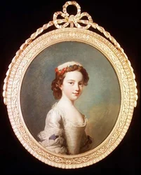 Een Portret van een Jong Meisje in een Witte Jurk