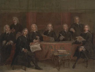 Studie voor een groepsportret, tussen 1729 en 1730
