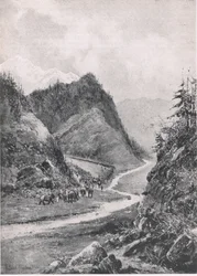 Afghanistan: De mars van de Kabul kolom naar Khandahar, augustus 1880, illustratie uit British Battles on Land and Sea, 1915