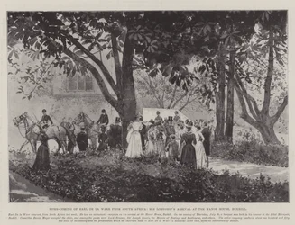 Thuiskomst van Earl de la Warr uit Zuid-Afrika, de aankomst van Zijne Heerlijkheid bij het landhuis, Bexhill