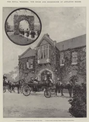 Het koninklijk huwelijk, de bruid en bruidegom bij Appleton House