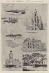 De orkaan in Texas, uitzichten in Galveston