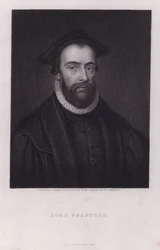 John Bradford, Engelse protestantse martelaar (gravure)