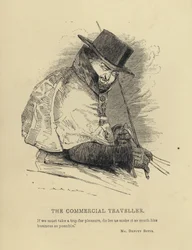 Kenny Meadows: De Handelsreiziger (gravure)