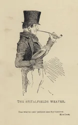 Kenny Meadows: De wever van Spitalfields (gravure)
