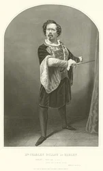 Mr Charles Dillon als Hamlet, Act III, Scene IV