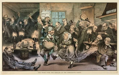 De wake over de overblijfselen van de Democratische Partij, van Puck