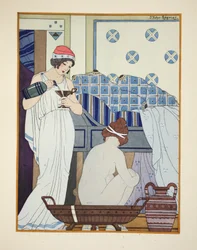 Een badstoel, illustratie uit 