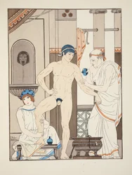 Massage, illustratie uit 