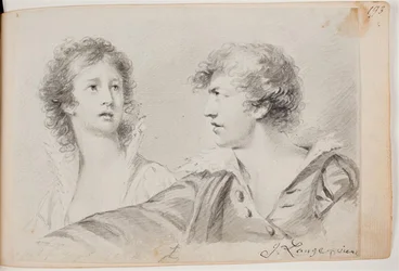 Portret van een vrouw en een man (Ophelia en zelfportret als Hamlet?)
