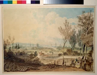 Een uitzicht op Oxford vanaf de zuidkant van Headington Hill, 1803-04