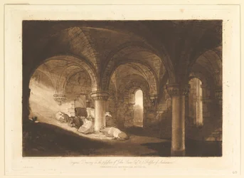 Crypte van Kirkstall Abbey Liber Studiorum, deel VIII, plaat 39, 11 februari 1812