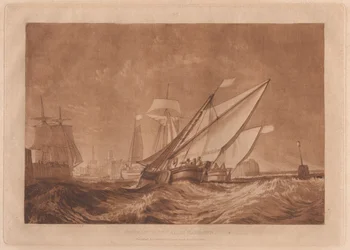 Ingang van de haven van Calais