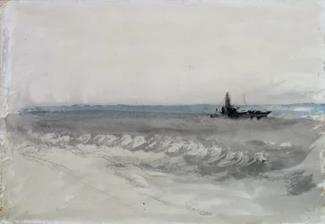 Grijze Zee, Boot aan de Kust, ca. 1840