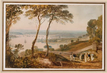Plymouth Dock, vanaf nabij Mount Edgecumbe