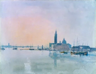 San Giorgio Maggiore vanaf de Dogana, 1819