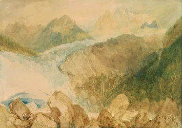 Bron van Arveiron, ca. 1806 (aquarel met inkrastekening op papier)