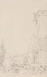 Zuidportaal en toren van een onbekende kerk, c.1790-95