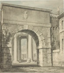 Sint Pieter gezien door de Porta Angelica