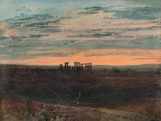 Stonehenge: Zonsondergang, 1909