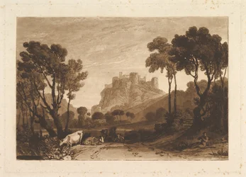 Het kasteel boven de weiden Liber Studiorum, deel II, plaat 8, 1808
