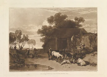De strooien erf Liber Studiorum, deel II, plaat 7, 20 februari 1808