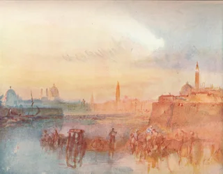 Venetië: De Salute vanaf S. Giorgio Maggiore, 1909