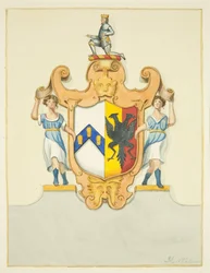 Wapens van bisschop Newton op zijn monument in de kathedraal van Bristol