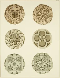 Gewelfstenen (knoppen) in het plafond van St Mary Redcliffe