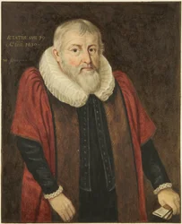 Portret in het stadhuis van George Harrington, burgemeester van Bristol 1617