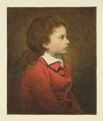 Vermeend portret van Chatterton, in werkelijkheid de zoon van de kunstenaar Morris, in St Mary Redcliffe