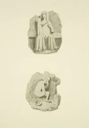 Twee gewelfstenen (kraagstenen) in het plafond van St. Mary Redcliffe