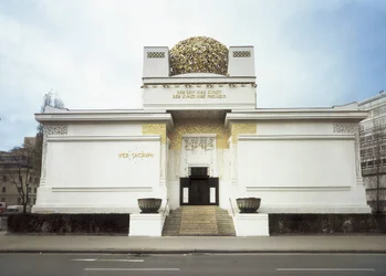 OLBRICH, Joseph Maria (1867-1908). Gebouw van de Weense Secession. 1898. OOSTENRIJK. Wenen. Gevel. Weense Secession. Architectuur.