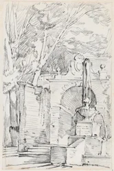 Fontein van Pomona in de tuinen van de Villa d